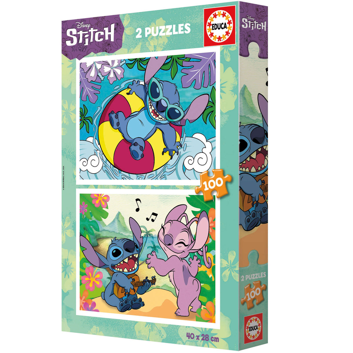 Educa Disney Stitch 2 x 100 Palan Palapeli