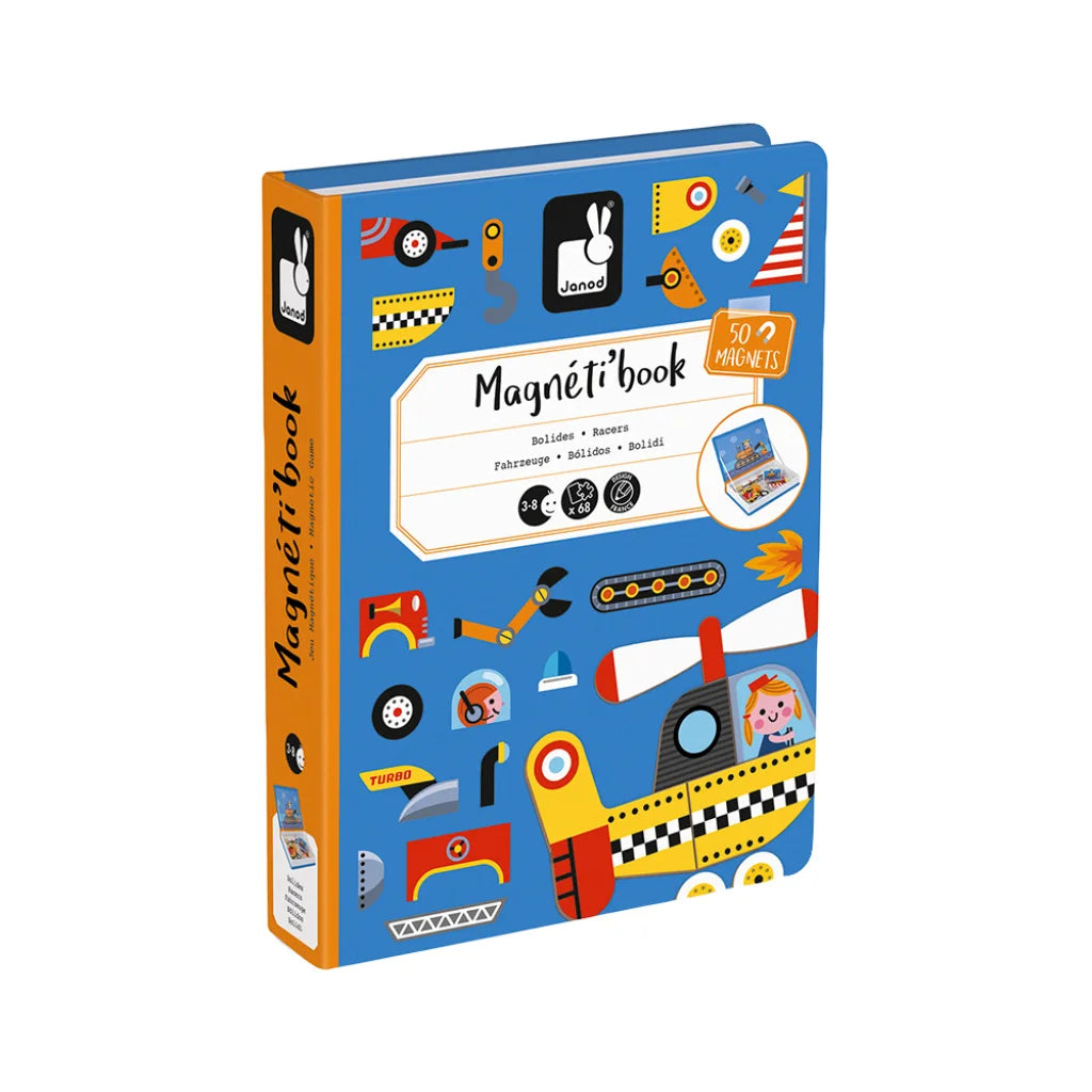 Janod Magneettikirja/Magneettitarina Kulkuneuvot/Ajoneuvot