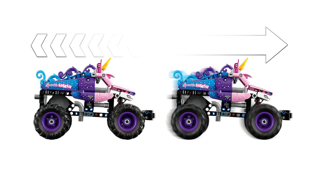 Lego Technic 42220 Monster Jam™ Sparkle Smash™ Vetomoottorilla