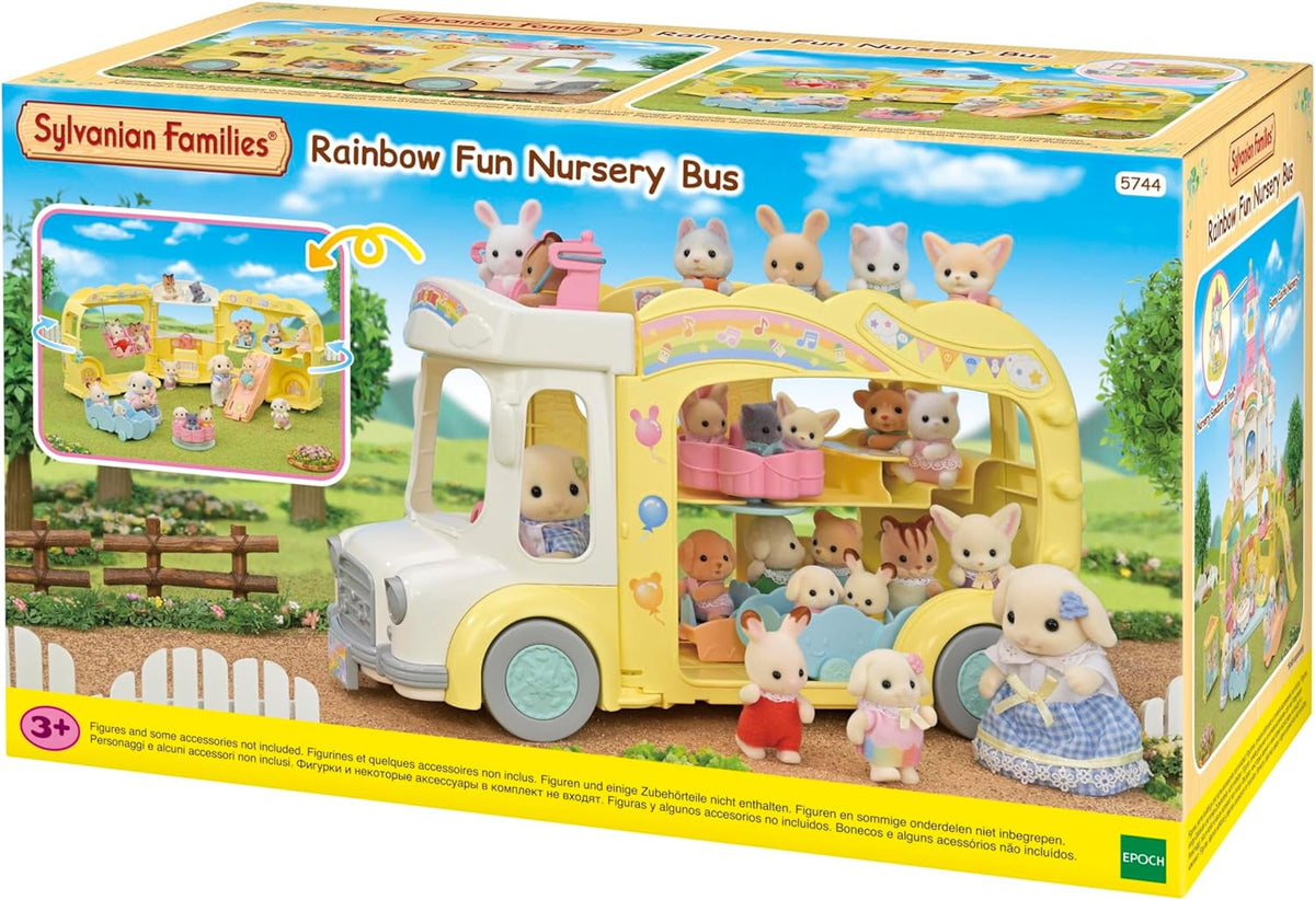 Sylvanian Families 5744 Avattava 3-Kerrosbussi Leikkipuistolla