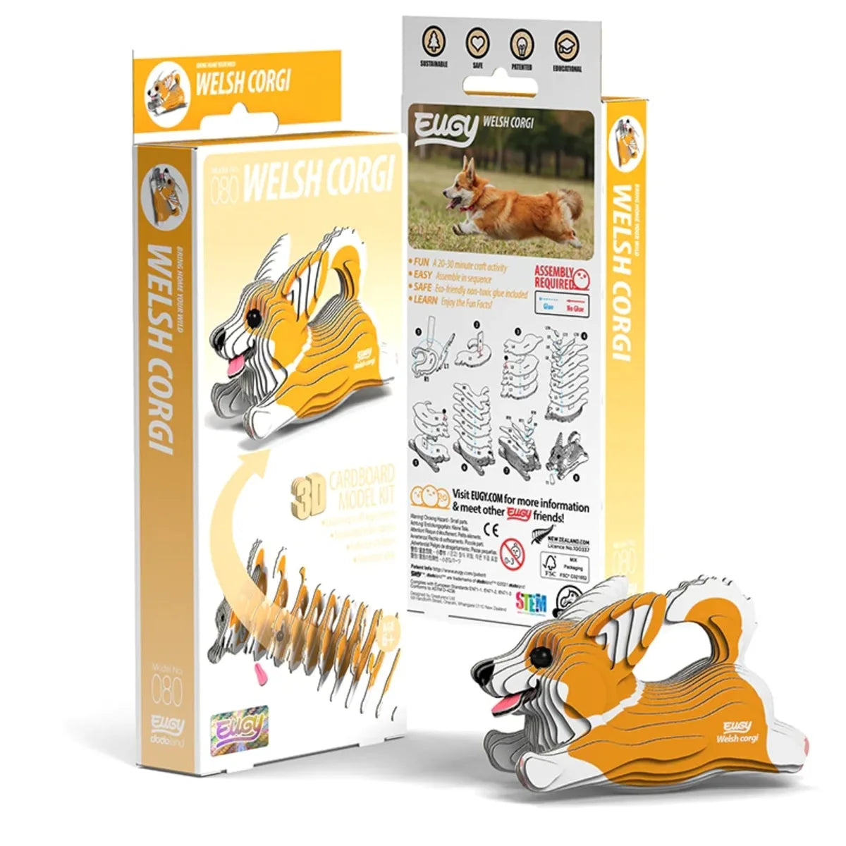 EUGY 3D Koottava Corgi