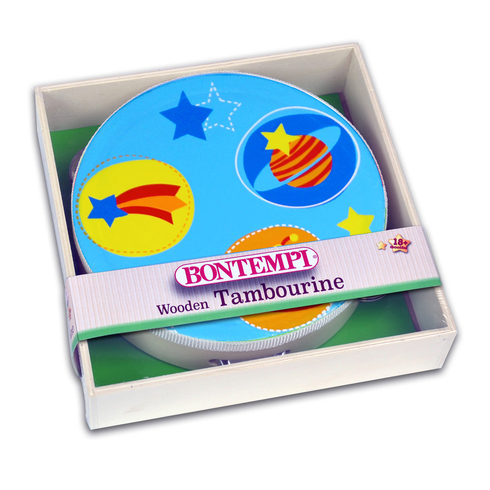 Bontempi Puinen Tamburiini Värikäs laj.