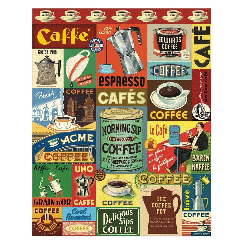 Cavallini & Co. Vintage Puzzle 1000 Palaa Coffee