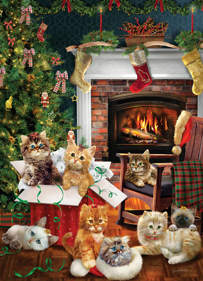 Cobble Hill 1000 Palan Palapeli Christmas Kittens