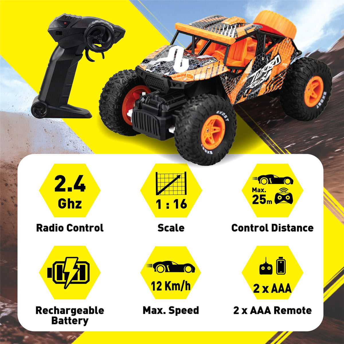 Exost Turbo Rush Radio-Ohjattava Auto