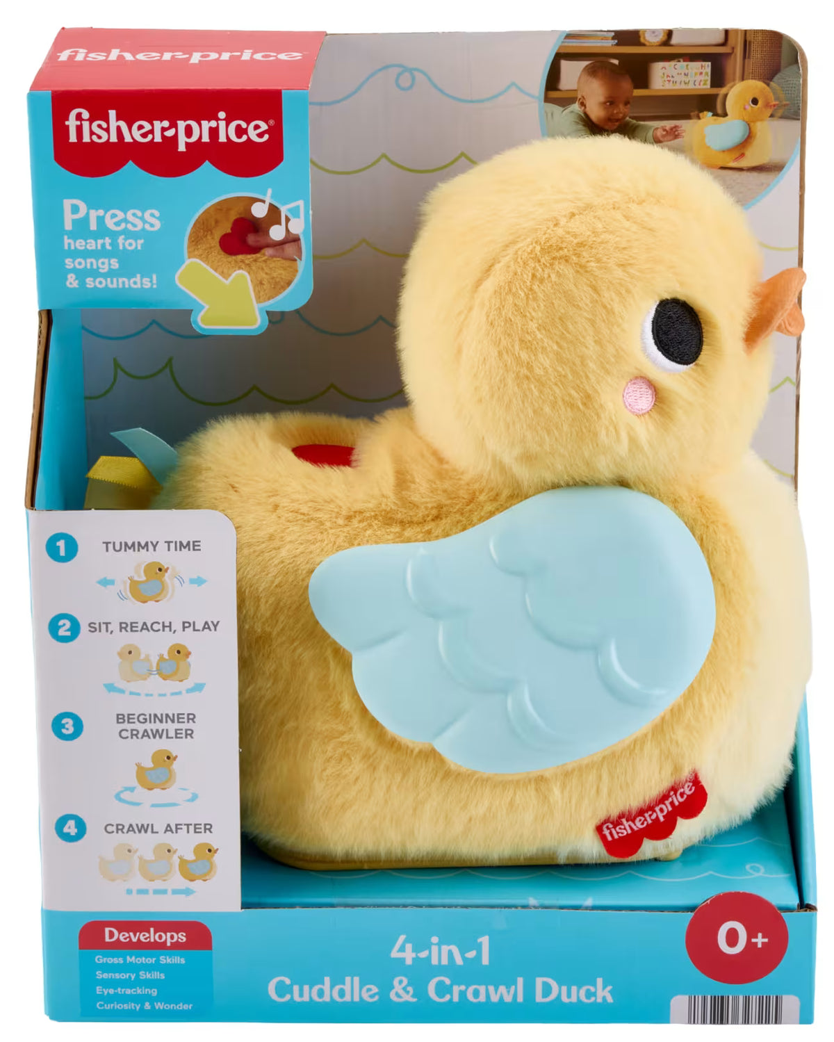 Fisher-Price Flap & Follow Duck Liikkuva Ankka Konttausopetteluun/Kävelyopetteluun