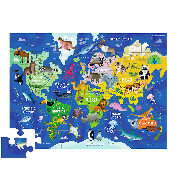 Crocodile Creek My First World Map Lattiapalapeli 36 Palaa