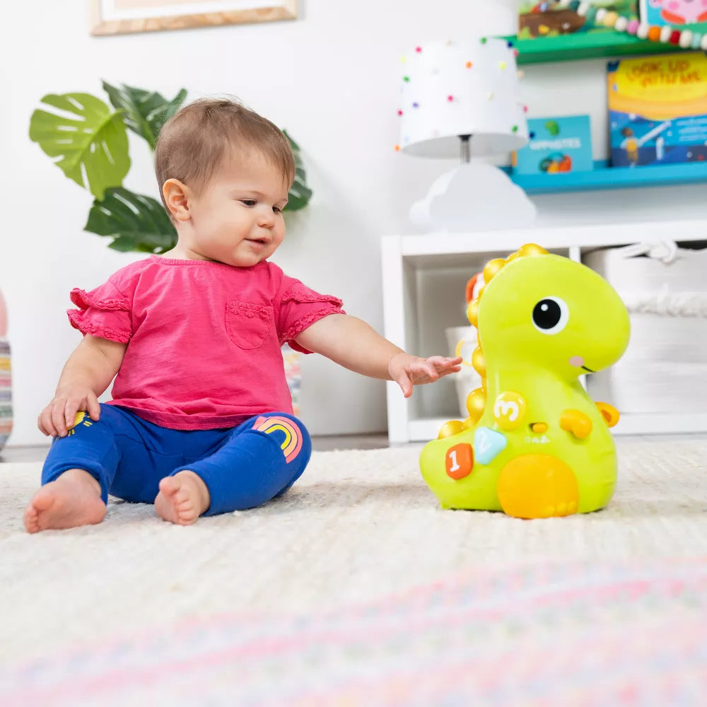 Bright Starts Go Go Dino Ryömimislelu/Rullaava Dino Äänellä ja Valolla (Englanti)