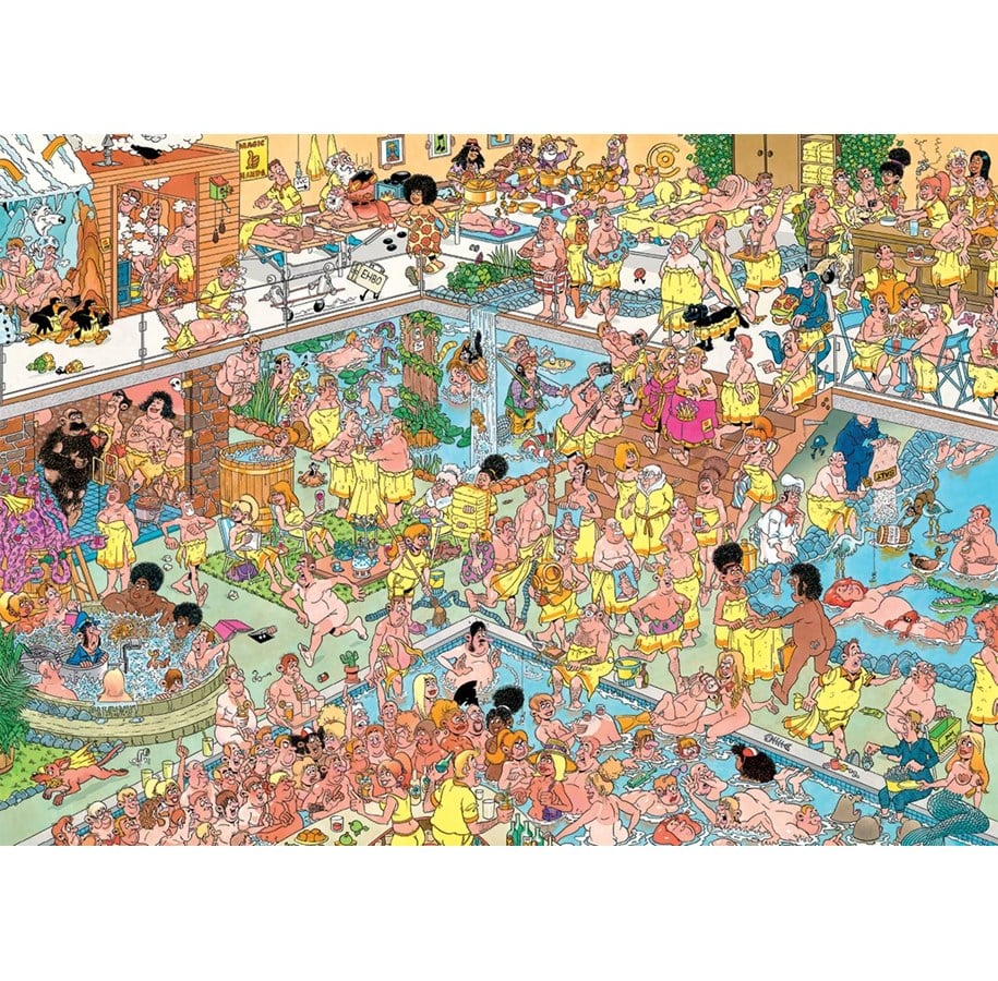 Jan van Haasteren Comic Puzzle Not so Wellness 1000 Palan Palapeli