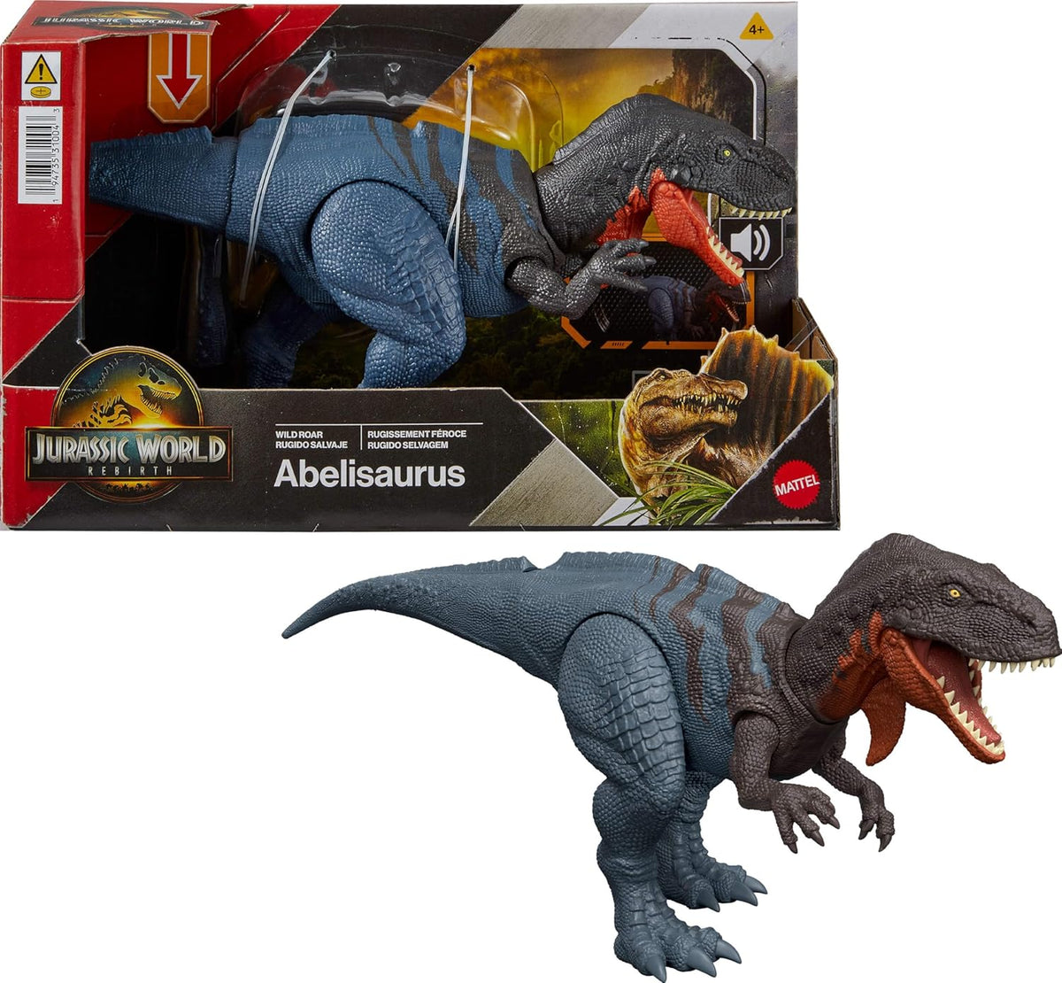 Jurassic World Wild Roar Abelisaurus Äänillä