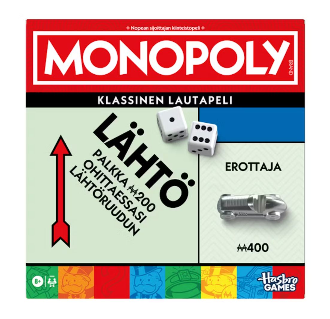 Klassinen Monopoly Peli (Uusi Ulkoasu)
