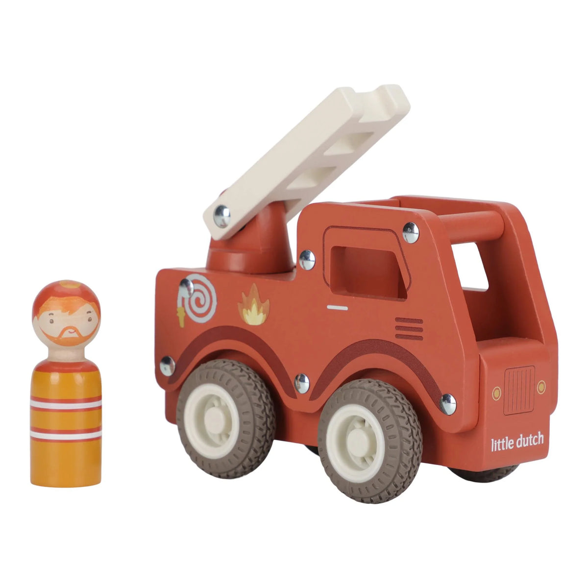 Little Dutch Puinen Paloauto Hahmolla