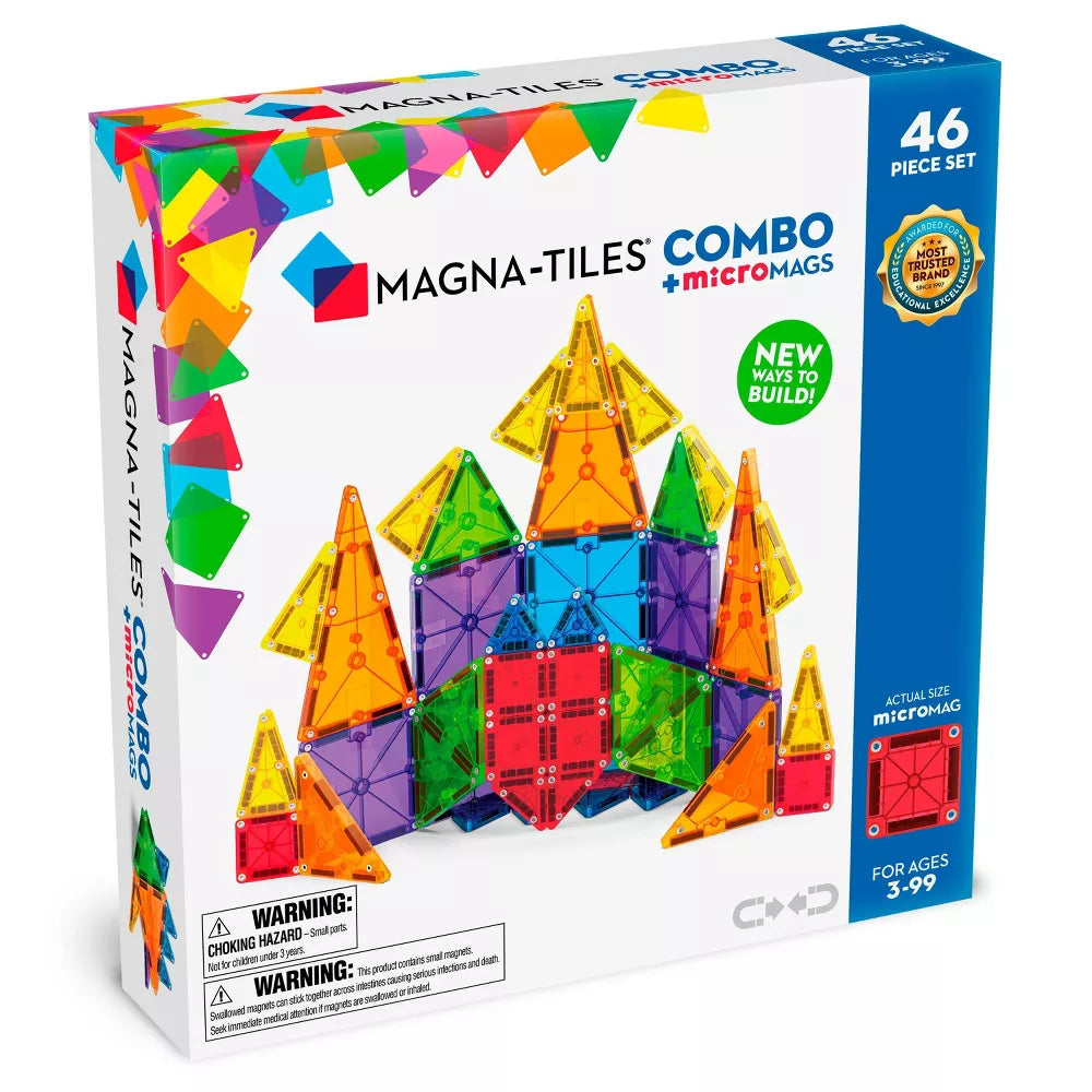 MAGNA-TILES® & MicroMAGS Combo -Magneettinen Rakennussarja 46 osaa