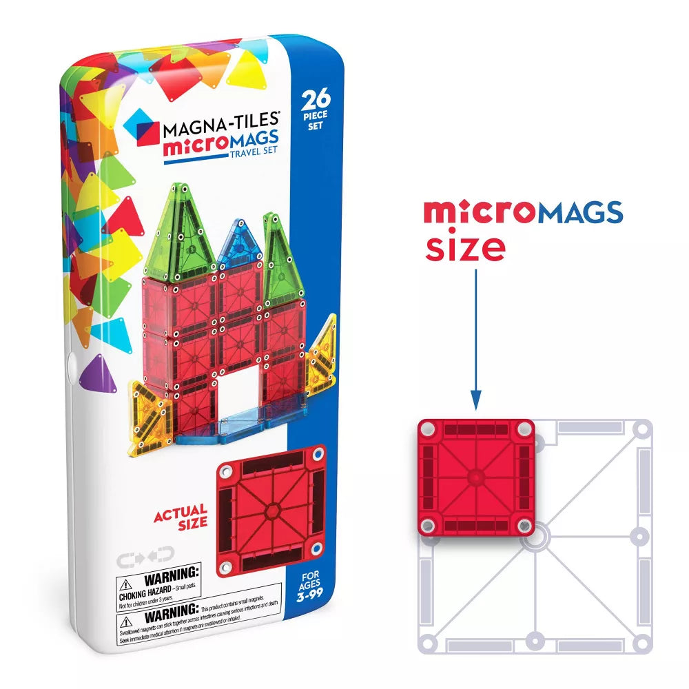 Magna-Tiles MicroMAGS Matkapakkaus 26 Osaa