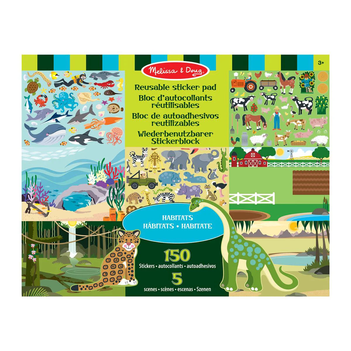 Melissa & Doug Eläinten Elinympäristö Tarrasetti/Tarratarina