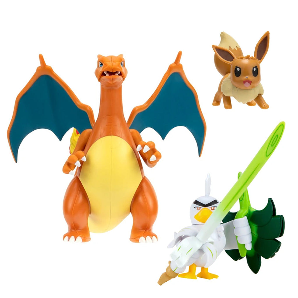 Pokemon Battle Figure Multi-Pack Hahmopakkaus Eevee, Charizard ja Sirfetch