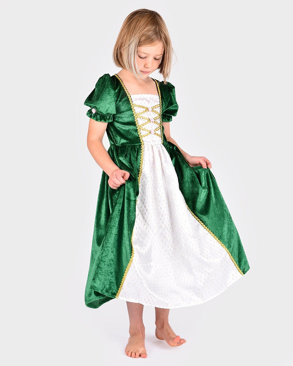 Prinsessamekko 122-128 cm Sininen (6-8v) Emeraldin Vihreä