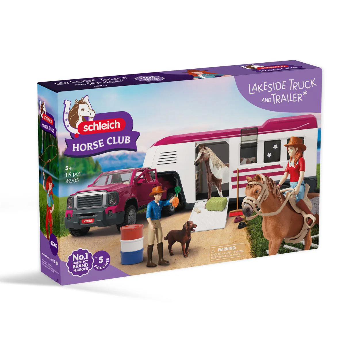 Schleich 42705 Lakeside Auto ja Hevostraileri