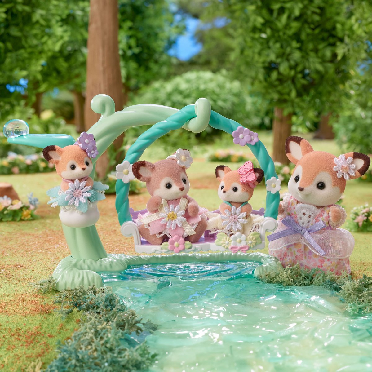 Sylvanian Families 5801 Peuravauvat Kukkakeinussa