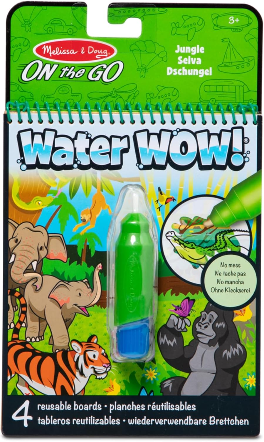 Water Wow! Vedellä Värjättävät Kortit Viidakko