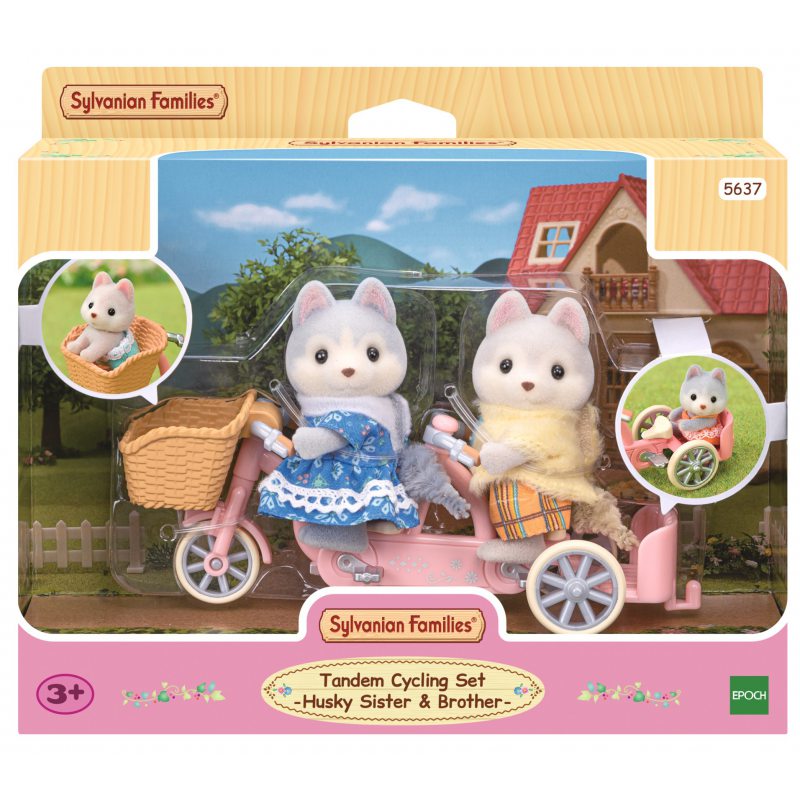 Sylvanian Families Tandempyöräilevät Husky Sisarukset