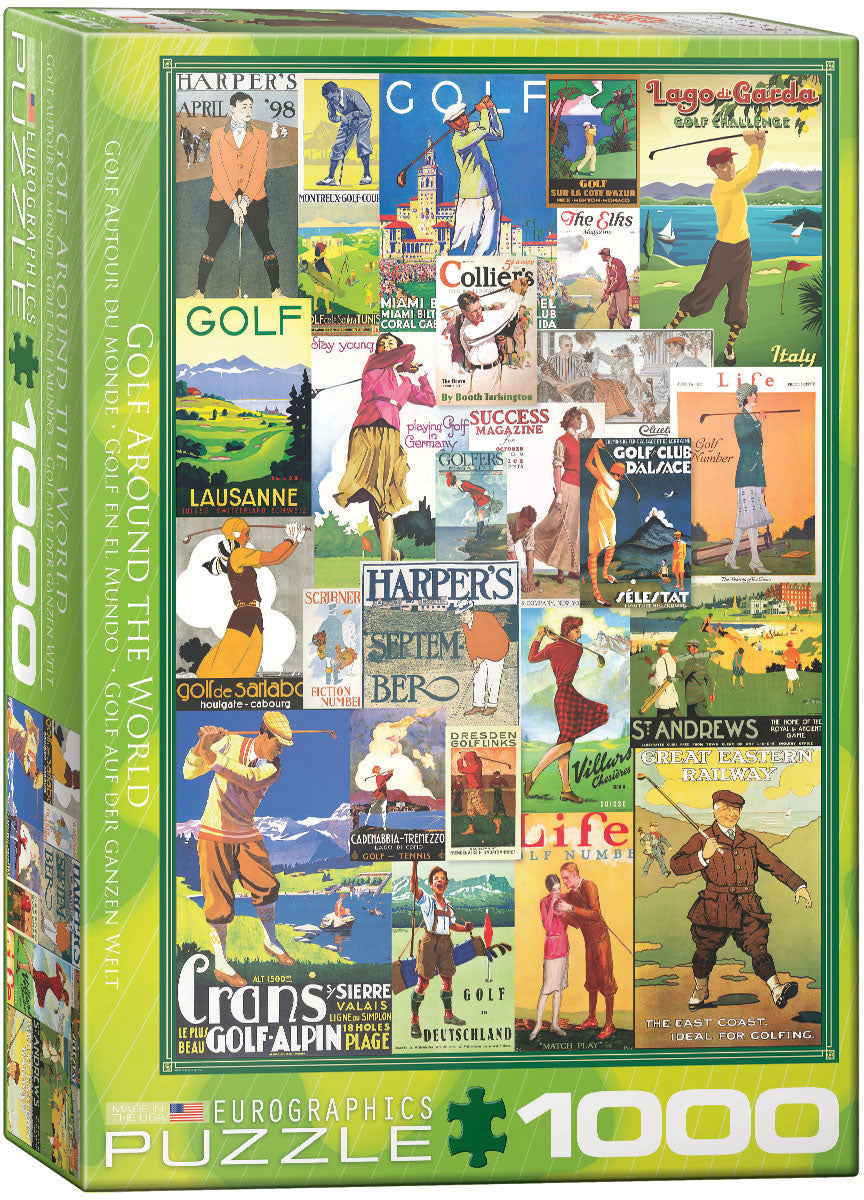 Eurographics Puzzle 1000 Palan Palapeli Golf Around The World