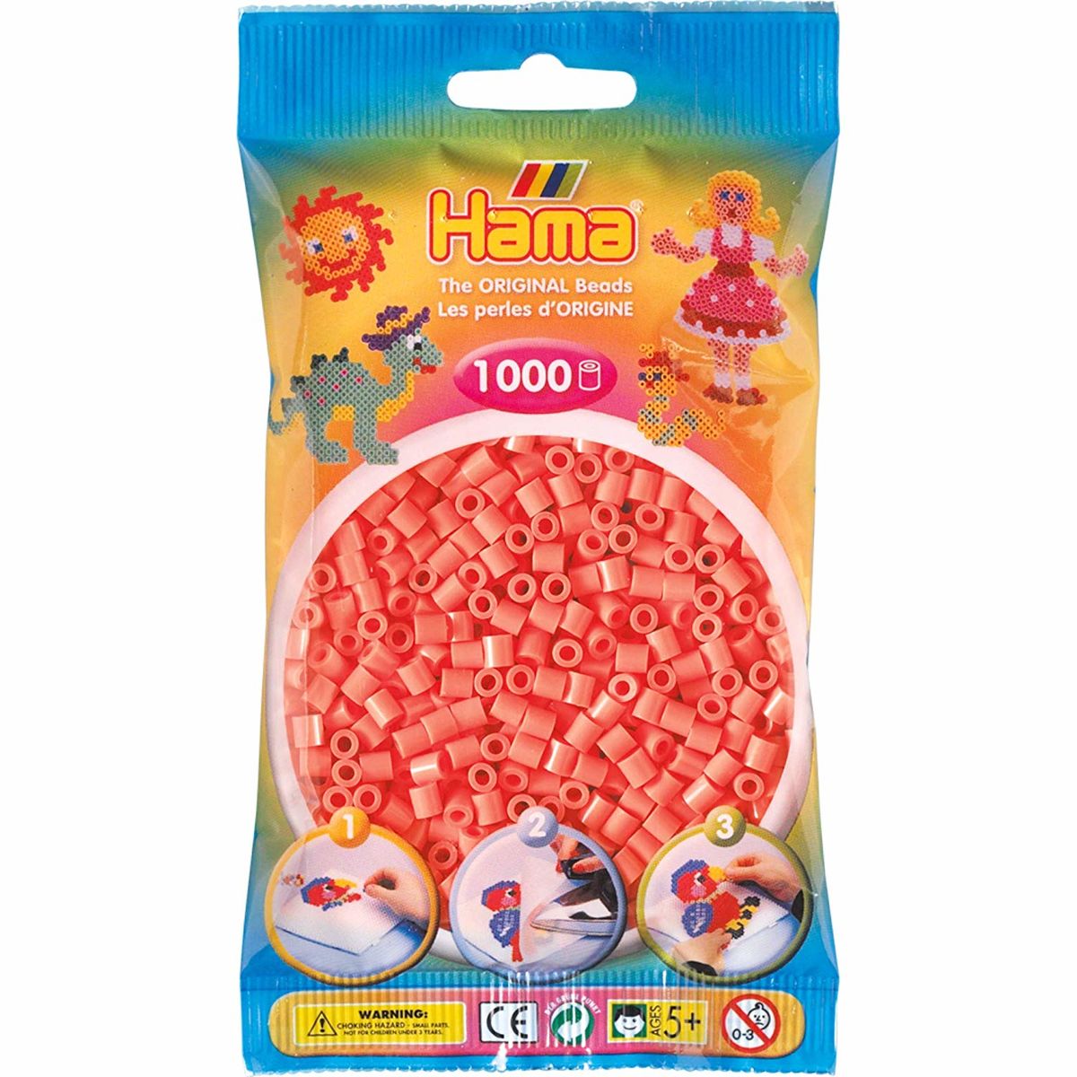 Hama Helmet Midi 1000 kpl Pastelli Punainen