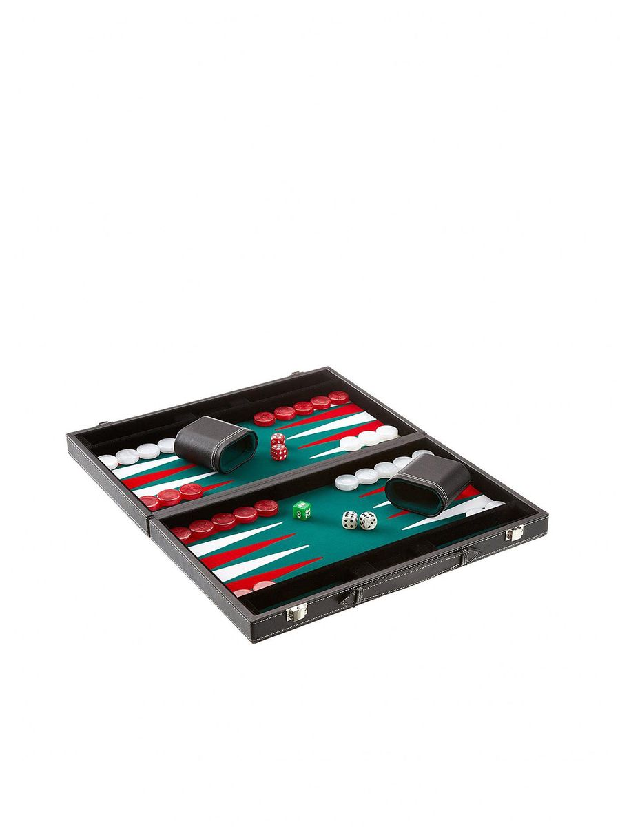 Backgammon Vihreä verka sekä Synteettinen nahka