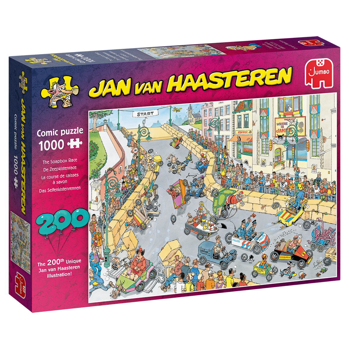 Jan van Haasteren The Soapbox Race 1000 palaa