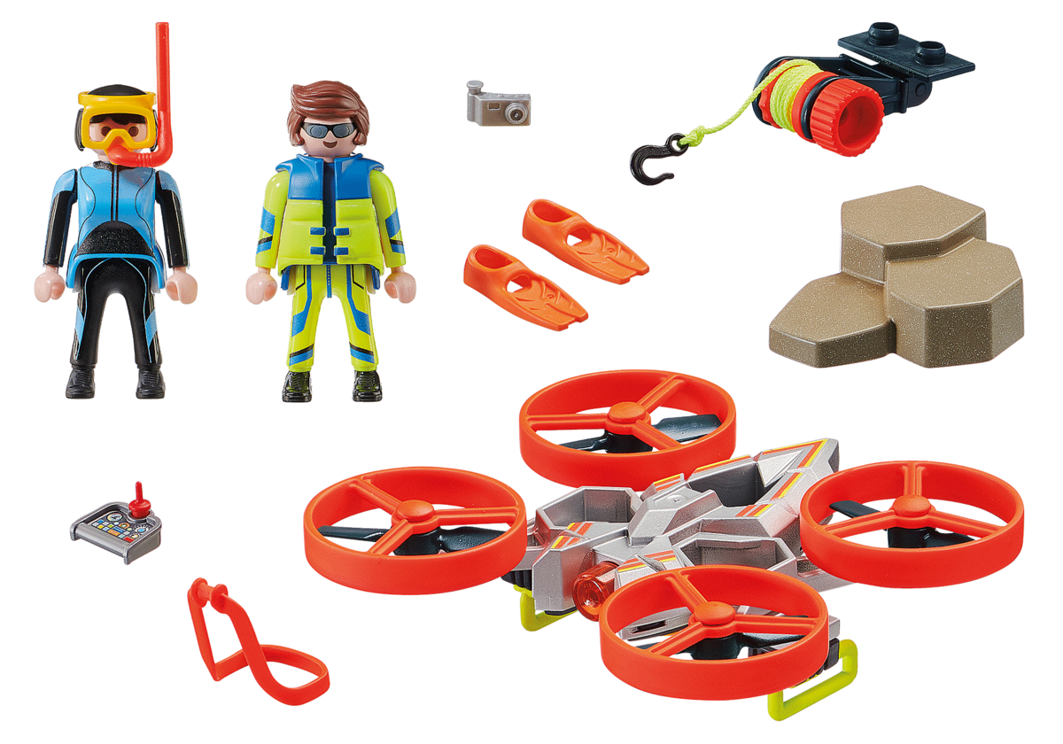 Playmobil 70143 Merihätä: Sukeltajan pelastus lennokilla