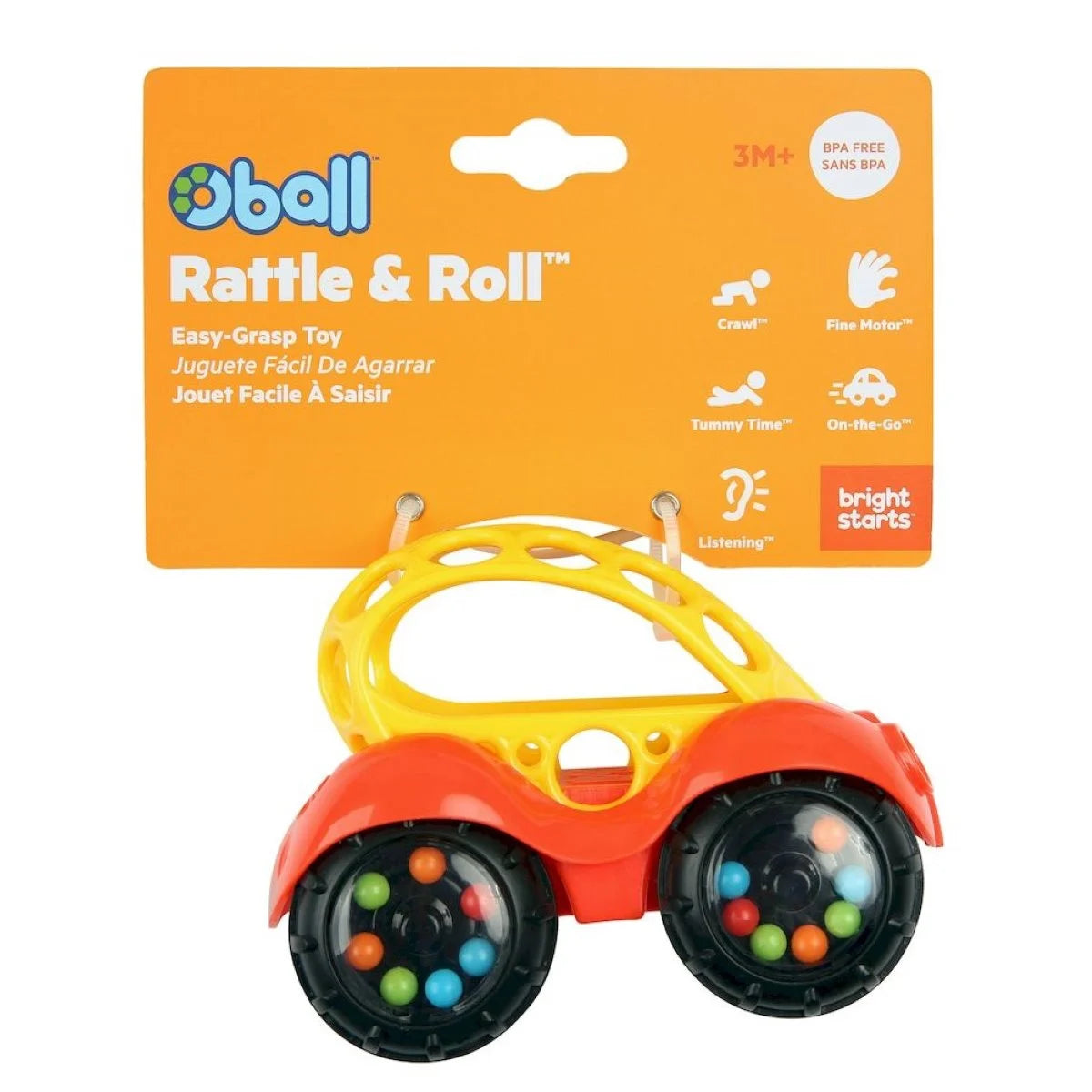 Oball Rattle & Roll Auto Punainen
