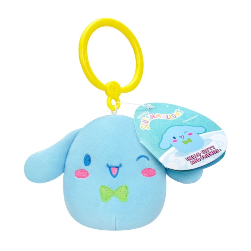 Squishmallows Clip on 9cm Hello Kitty Cinnamoroll