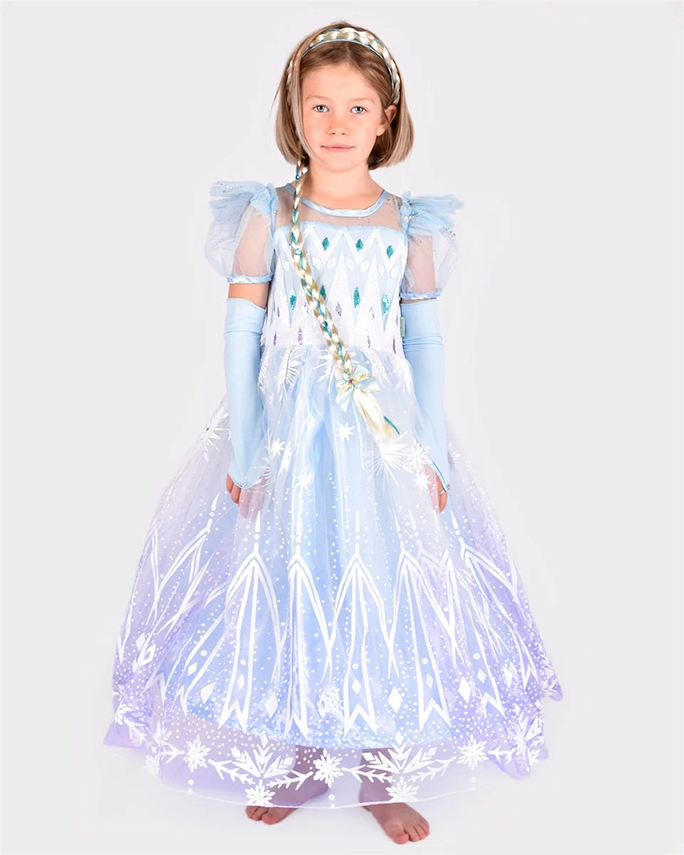 Den Goda Fen Jääprinsessa "Frozen" Mekko Sininen 98-104 cm