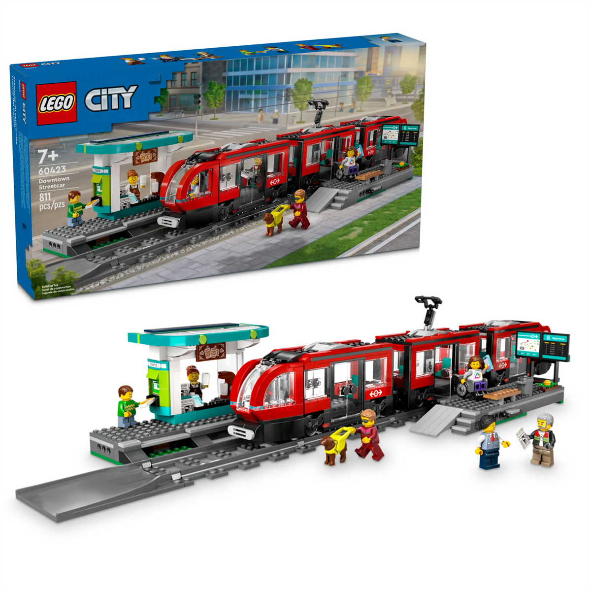 Lego City 60423 Keskikaupungin Pikaratikkapysäkki