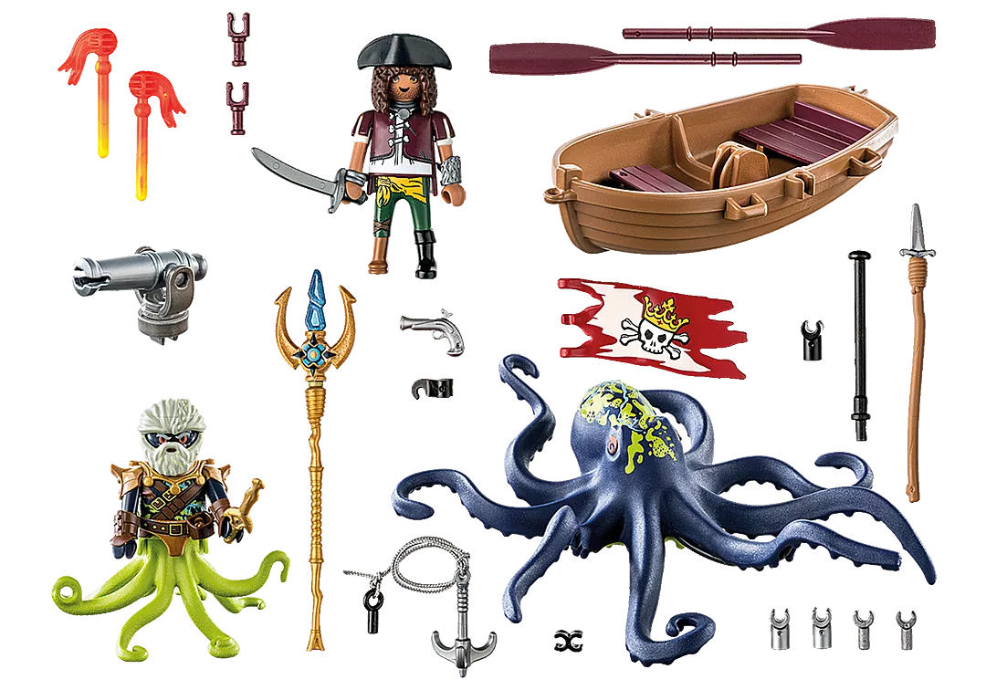 Playmobil Pirates 71419 Taistelu Mustekalaa vastaan