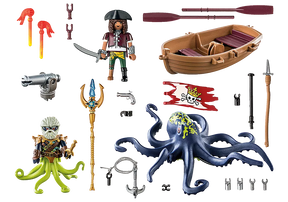 Playmobil Pirates 71419 Taistelu Mustekalaa vastaan