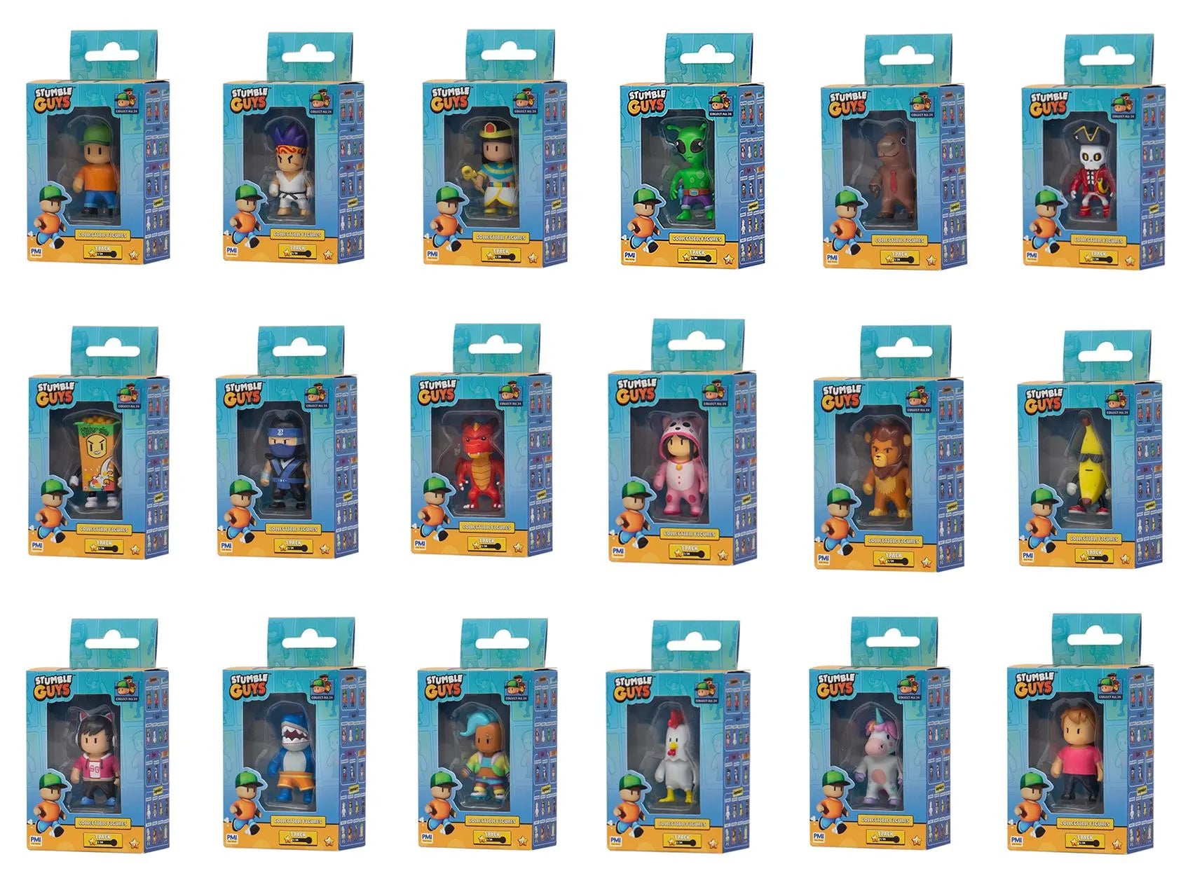 Stumble Guys Collectible Figures 1n Hahmopakkaus Lajitelma