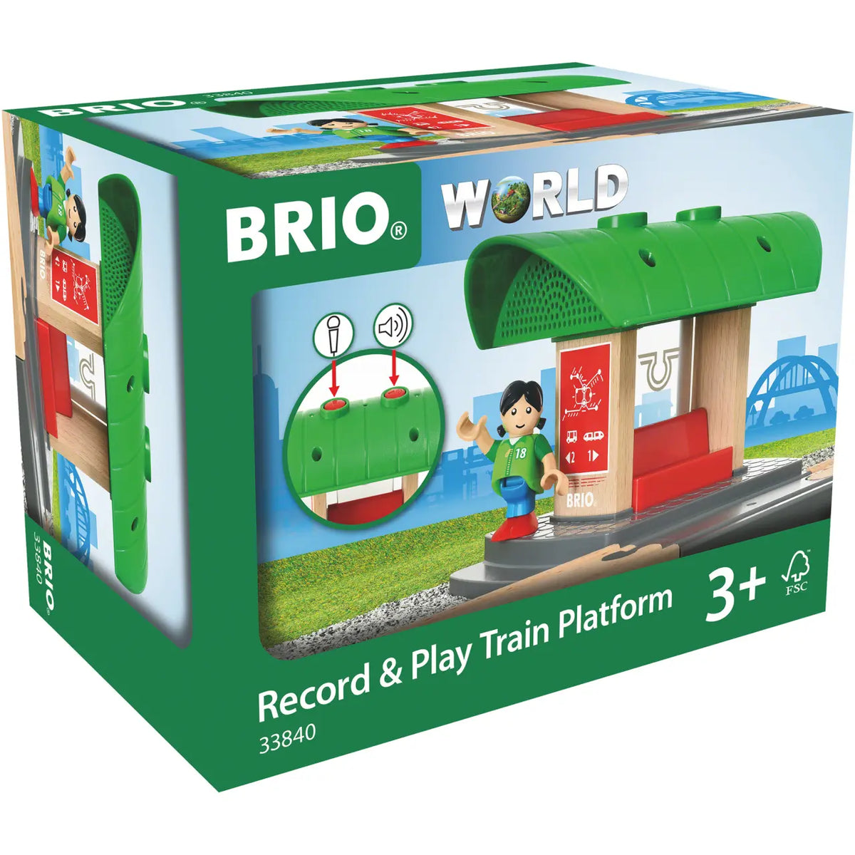 Brio Puujunarata 33840 Tallenna & Toista-Junalaituri