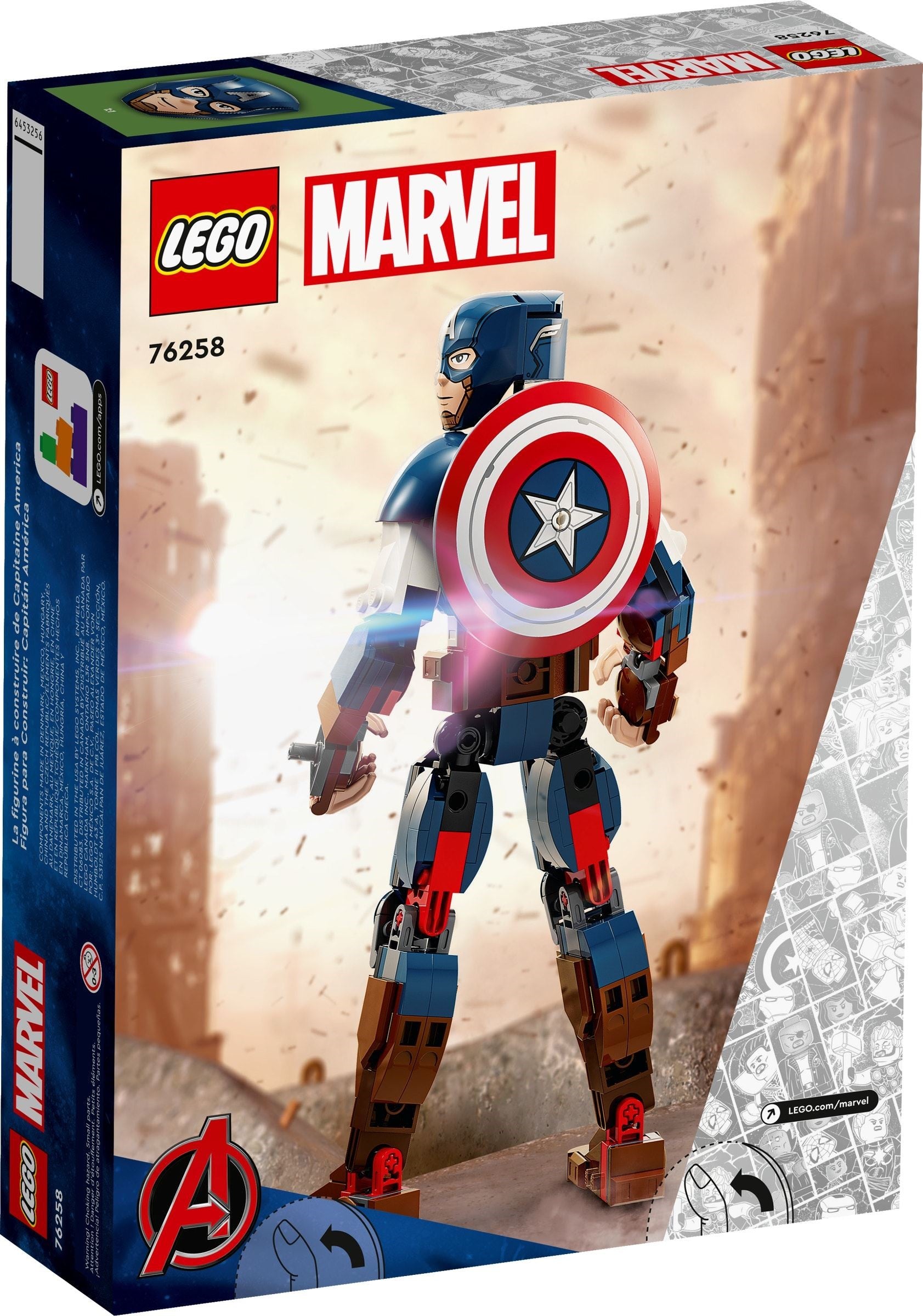 LEGO Marvel Studios 76258 Rakennettava Captain America Hahmo