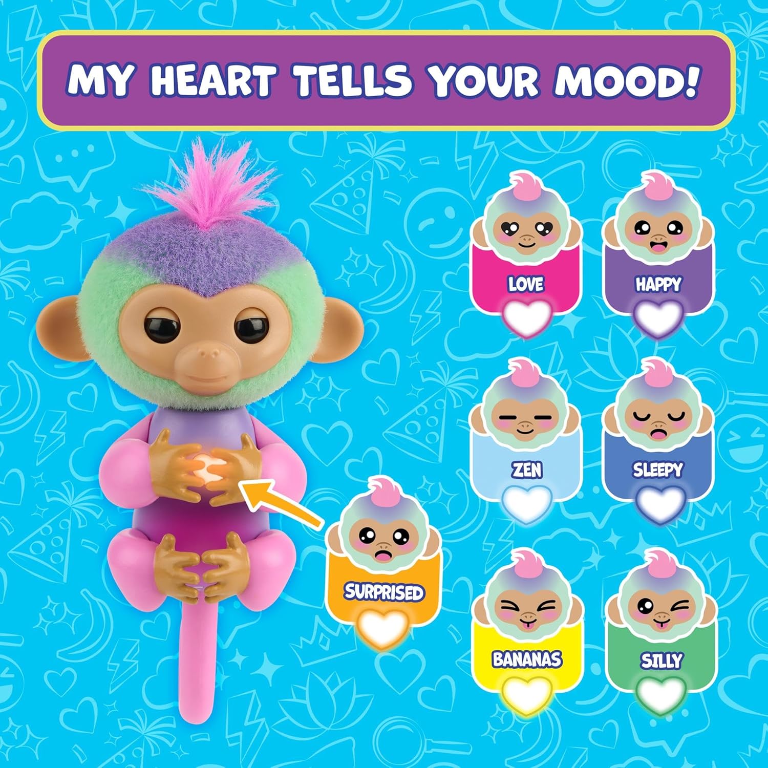 Fingerlings Apina Monivärinen Magic Moods Norah