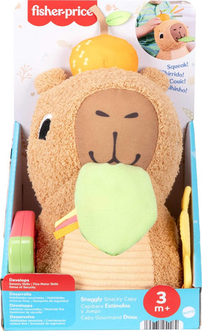 Fisher-Price Sensimals Snuggle Snacky Capybara Aktiviteettipehmolelu