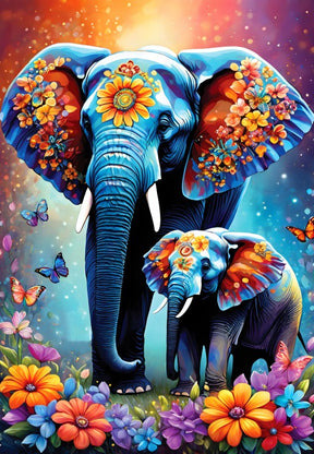 Alipson Puzzle 1000 Palan Palapeli Maternal Love Elephants