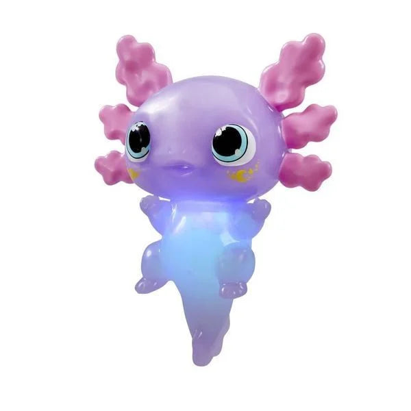 Animagic Let's Glo Axolotl Interaktiivinen Eläin Violetti 