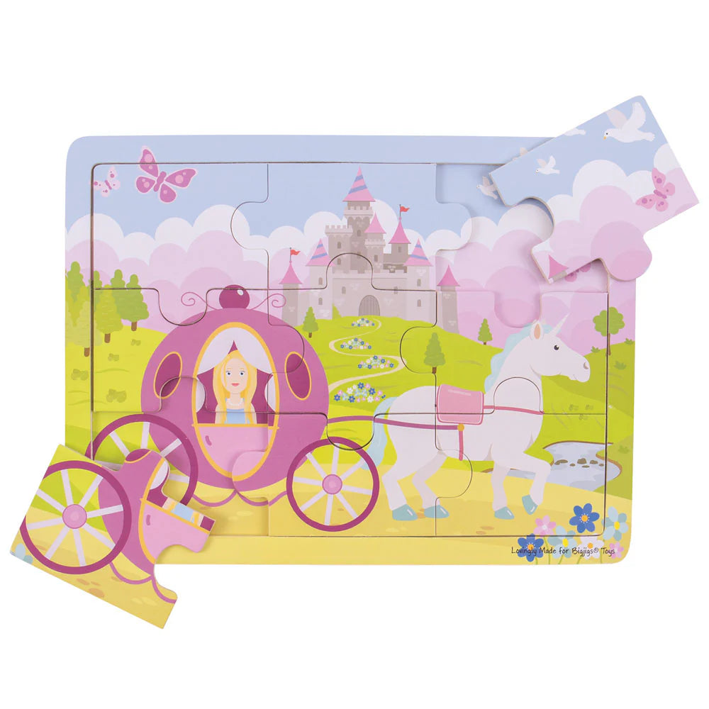 Bigjigs Puinen 9 Palan Palapeli Prinsessa