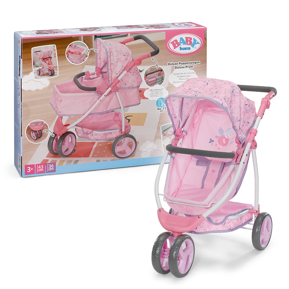Baby Born Deluxe Nukenvaunut Kukkakuviolla