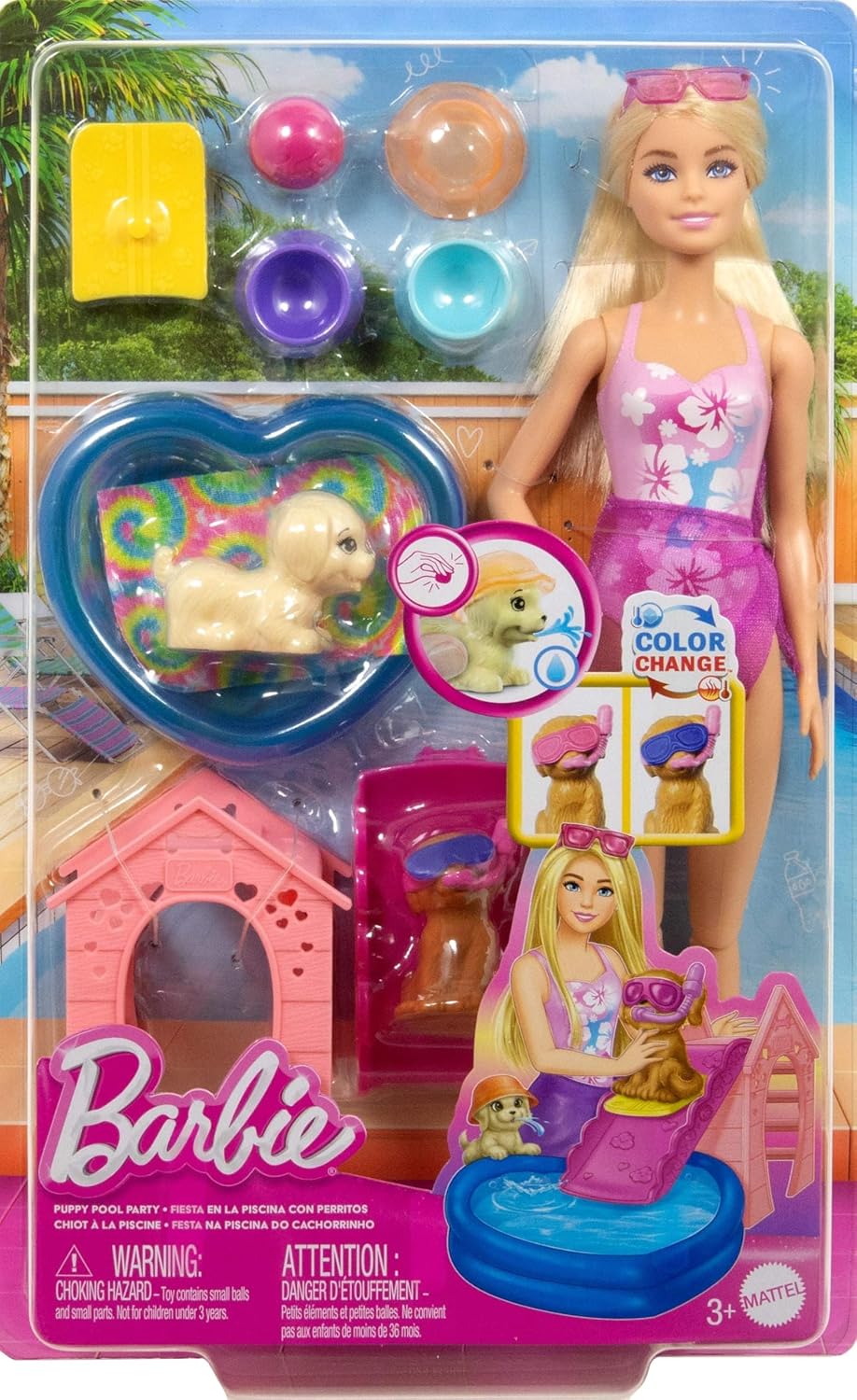 Barbie Puppy Pool Party Leikkisetti
