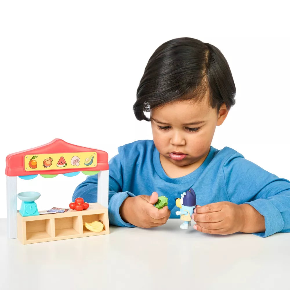 Bluey Maanviljelijän Kauppa ja Bluey hahmo