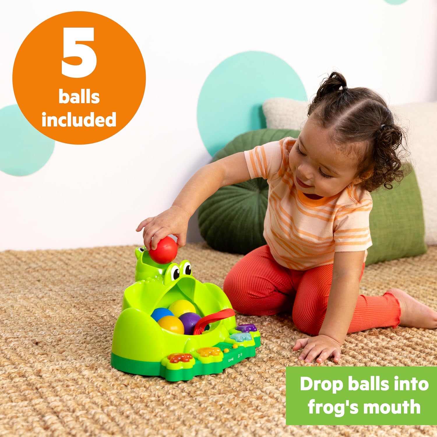  Bright Starts Poppin' Ball Frog Aktiviteettilelu Sammakko