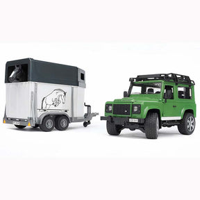 Bruder Land Rover Defender + hevostraileri
