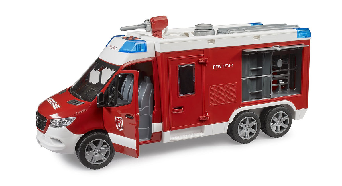 Bruder 02680 MB Sprinter Paloauto Vesitykillä + Valot ja Äänet